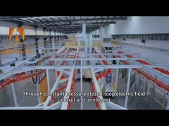 Tanpa usaha menangani berat besar workpieces menggantung sistem conveyor untuk lapisan lini produksi