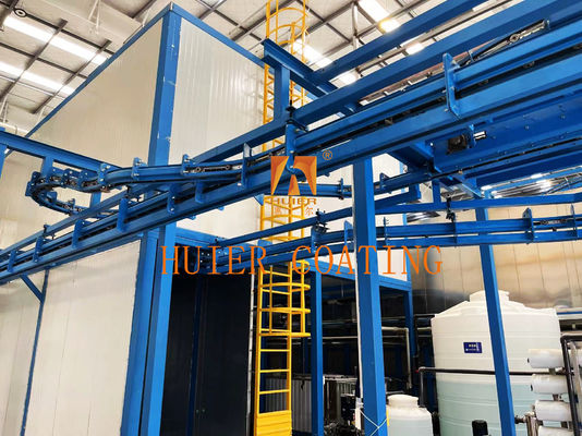 PLC dikendalikan langit-langit dipasang baja Suspension Conveyor System dengan Chain Hanger