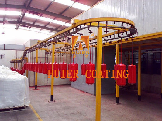 Warna yang dapat disesuaikan Menghemat Energi Mesh Belt Powder Coating Conveyor Systems Powder Coating Line