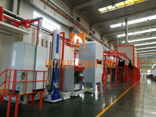 16 Injektor sepenuhnya otomatis Powder Coating Line Dengan Enhanced Corrosion Resistance Powder Coat Paint Line