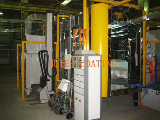 Substrat Besi Otomatis Powder Coat Paint Line Dengan Lapisan Seragam