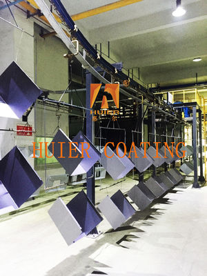 Sistem Conveyor Powder Coating dengan Kecepatan yang Bisa Disesuaikan dengan Warna