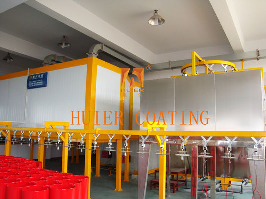 Sesuaikan Lapisan Warna Otomatis Powder Coating Line Rantai / Mesh Belt Conveyor Jenis