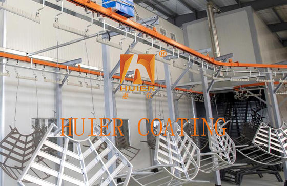 Tanpa usaha menangani berat besar workpieces menggantung sistem conveyor untuk lapisan lini produksi